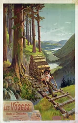 Affiche publicitaire Les Vosges, 1900
